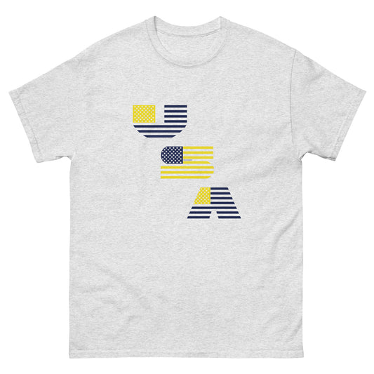 USA Flag Diagonal Tee Shirt