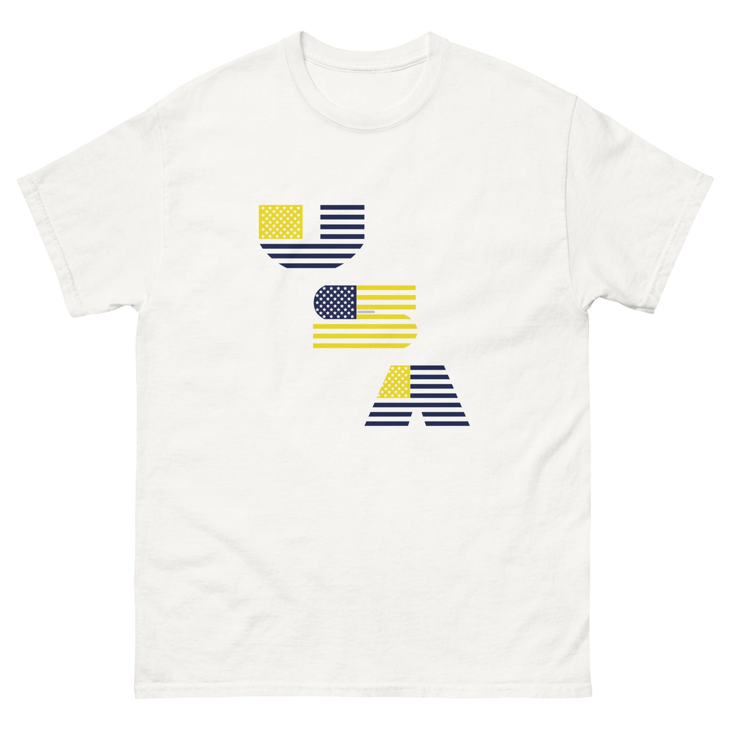 USA Flag Diagonal Tee Shirt