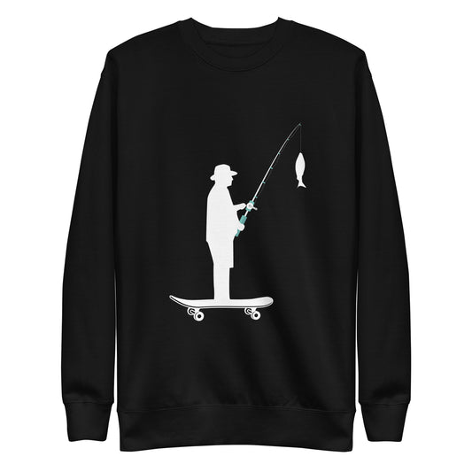 Fishing On Skateboard Sweatshirt