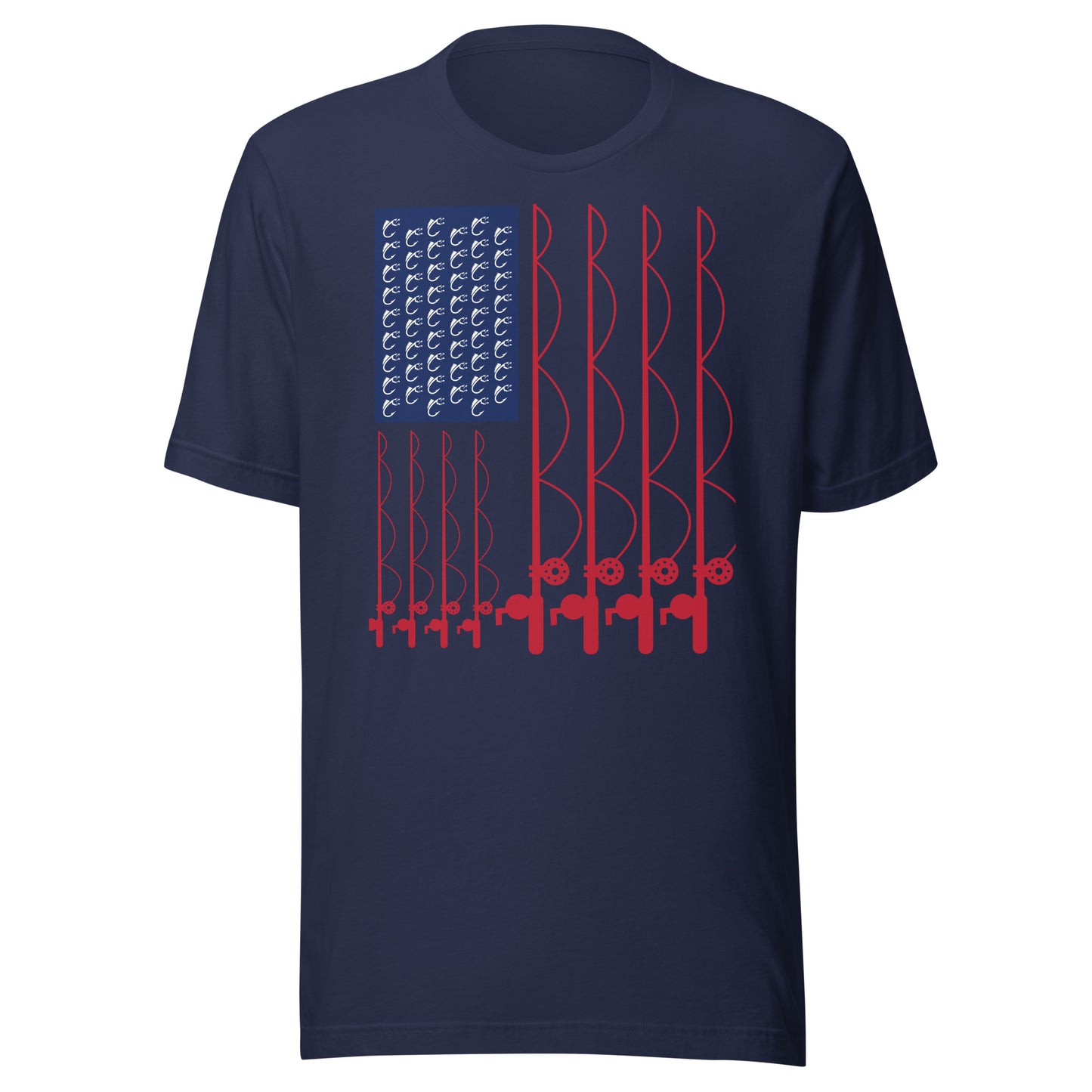 American Flag Fishing Short-Sleeve T-Shirt