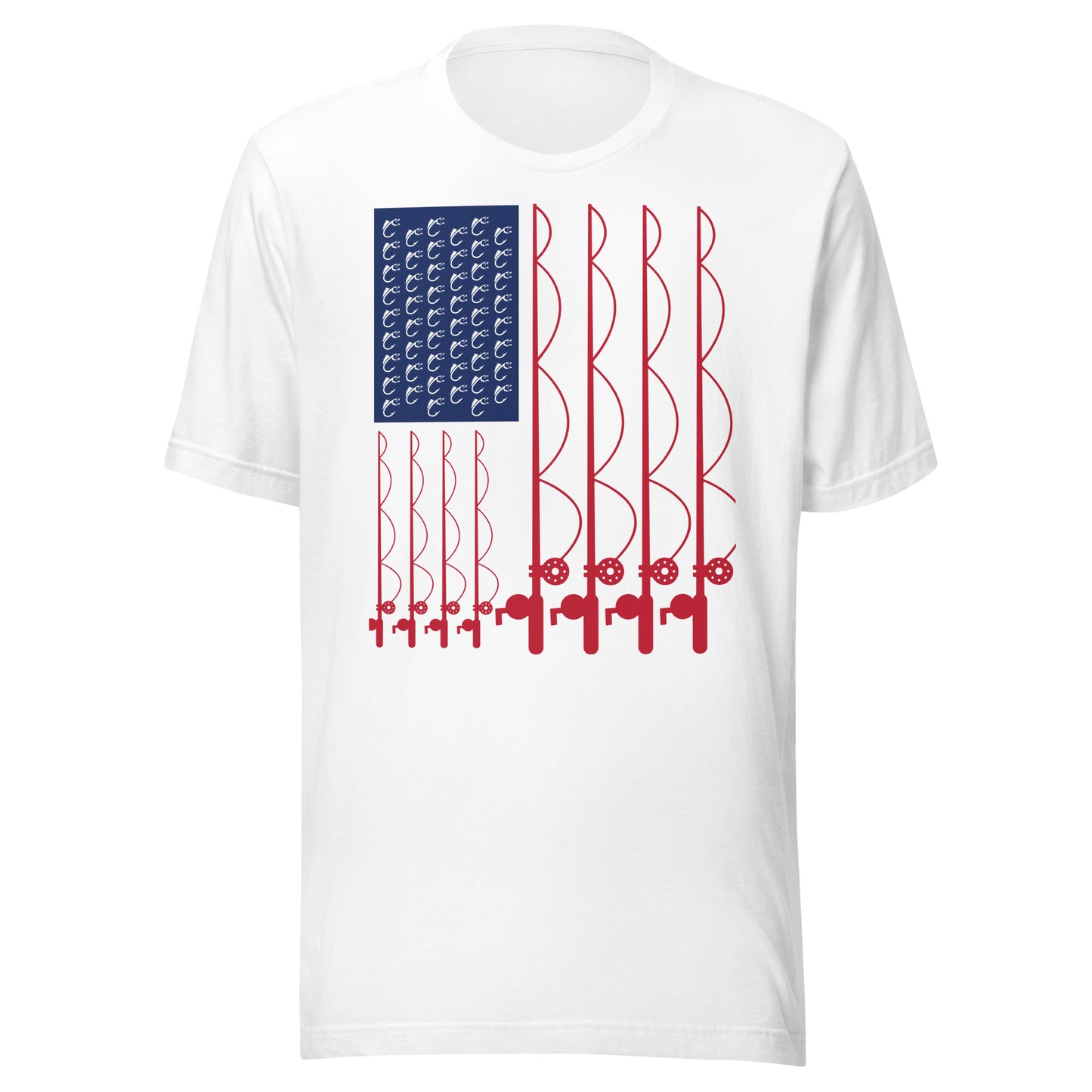 American Flag Fishing Short-Sleeve T-Shirt