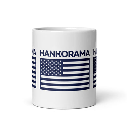 American Flag Hankorama White glossy mug