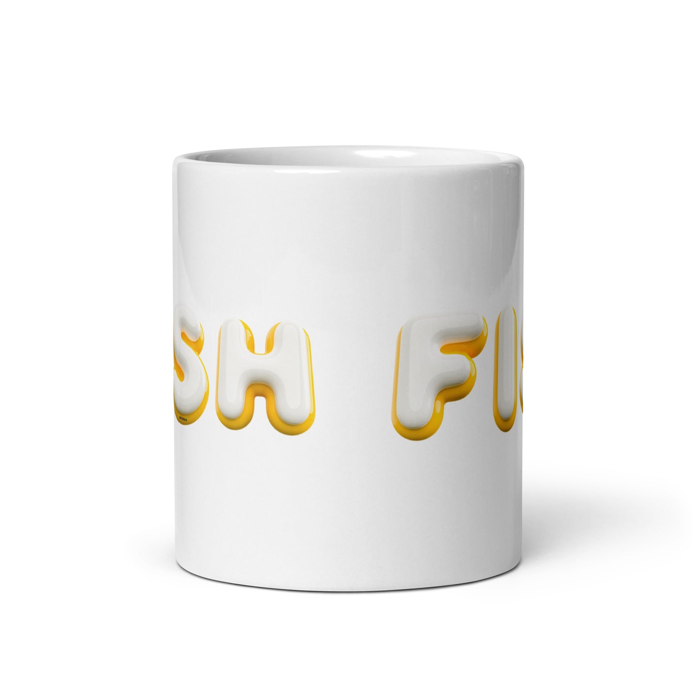 Fish 3D White glossy mug