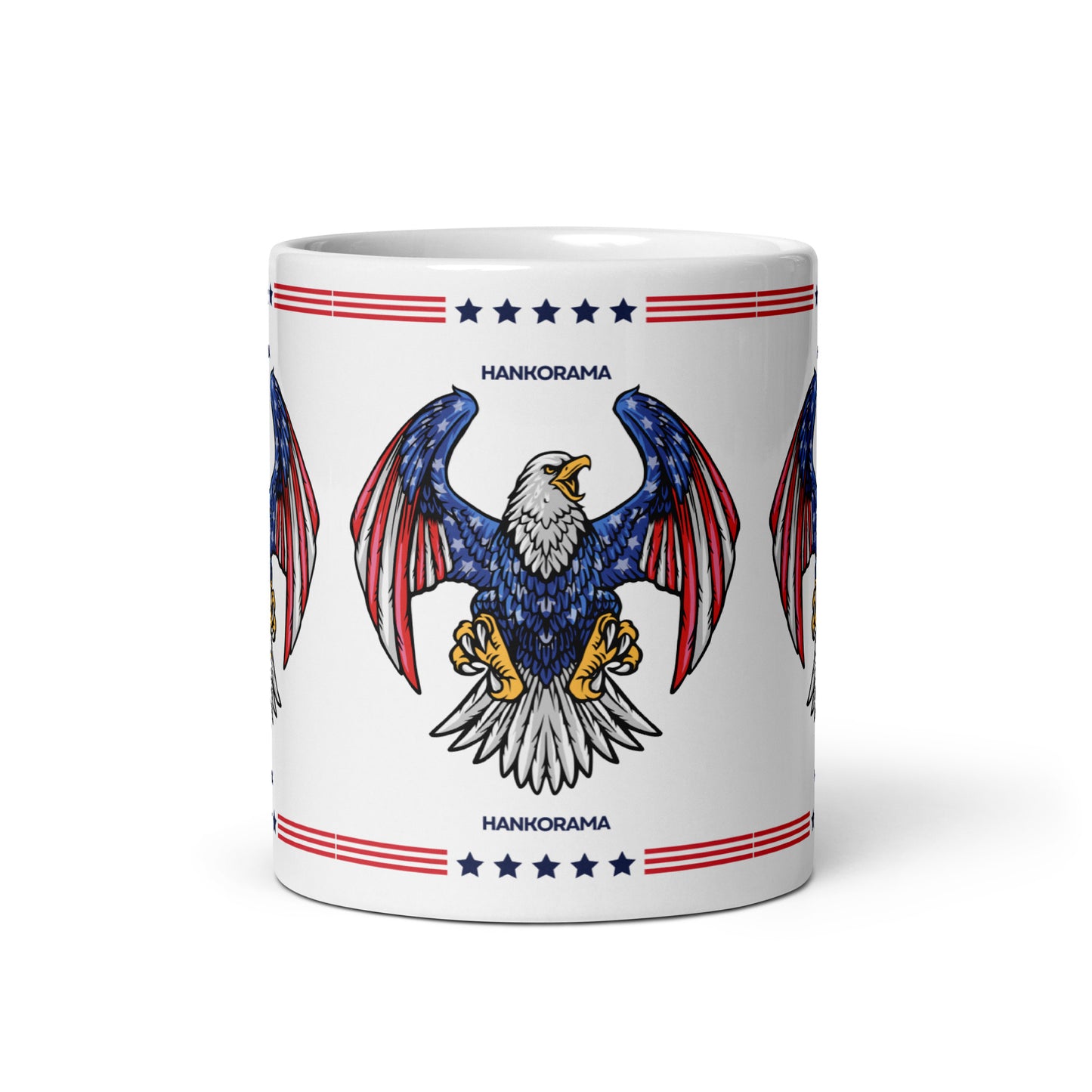 American Eagle White glossy mug