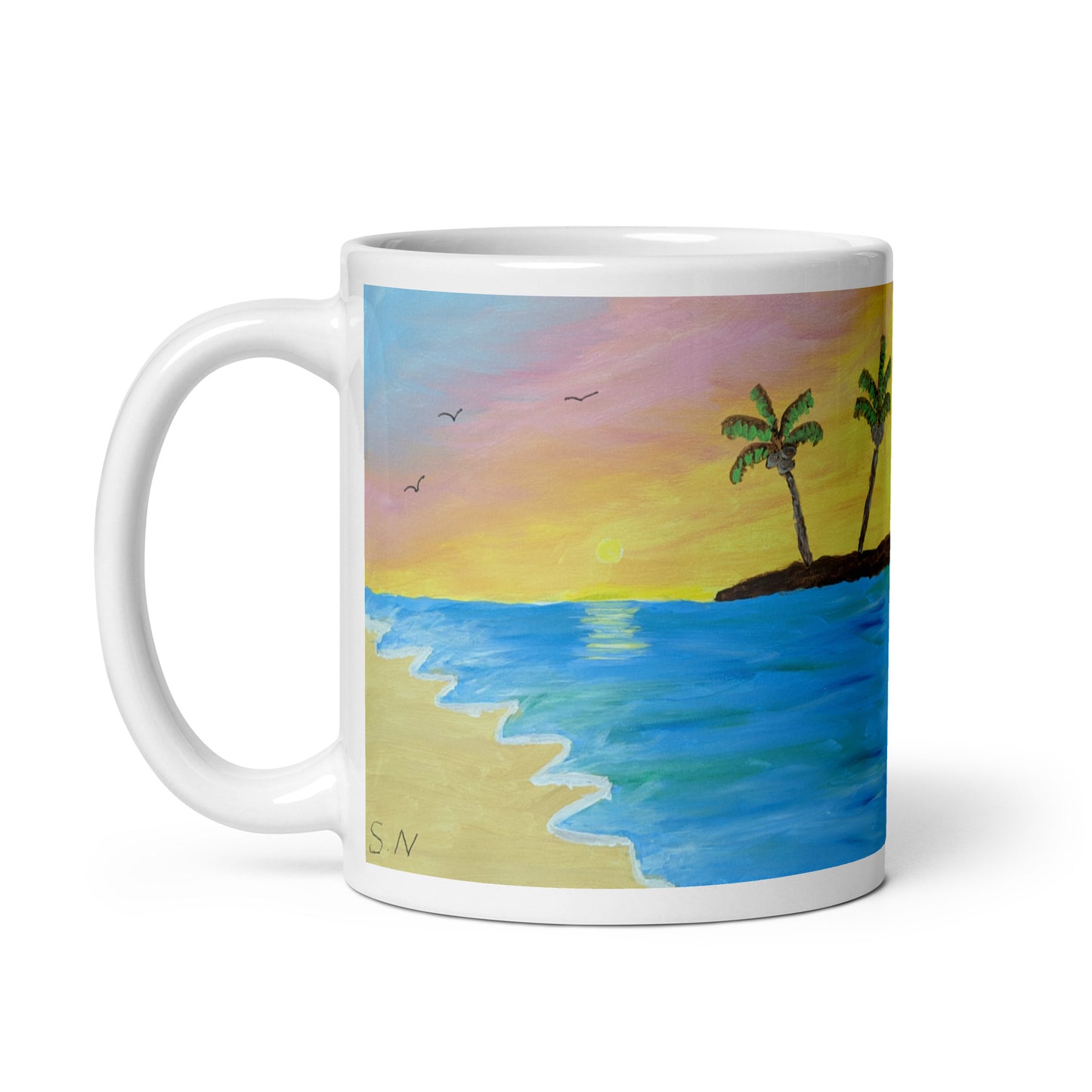 Sara's Sunset White Glossy Mug