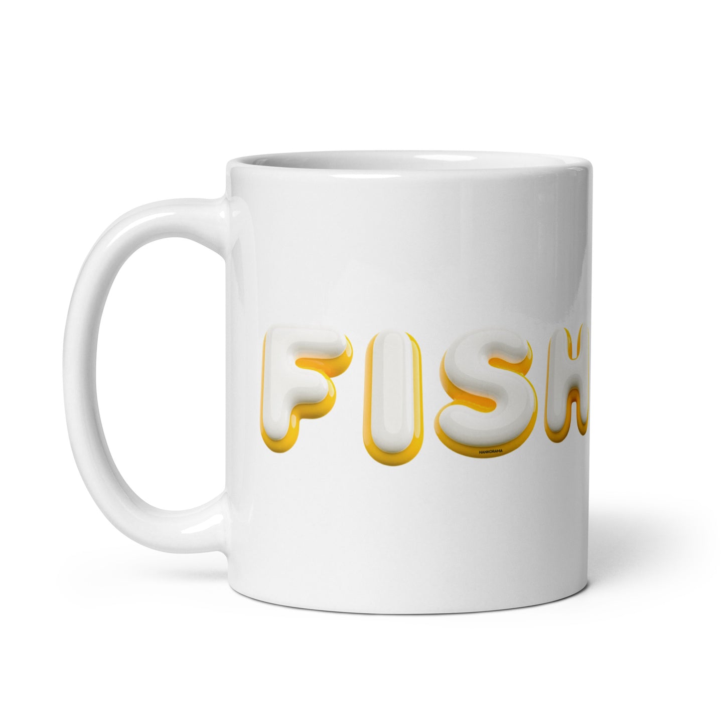 Fish 3D White glossy mug