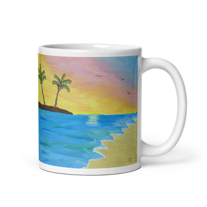 Sara's Sunset White Glossy Mug