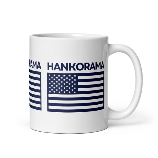 American Flag Hankorama White glossy mug