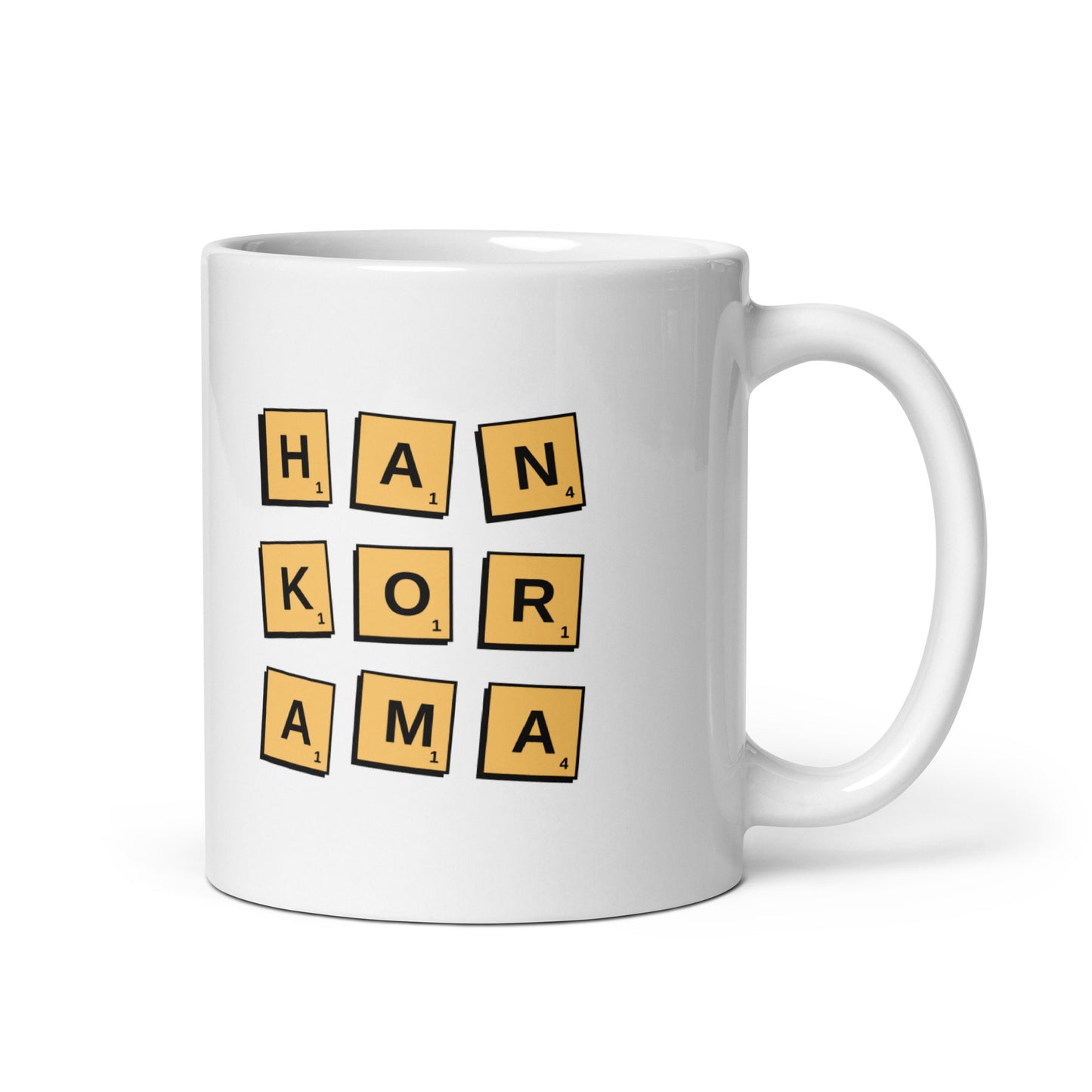 Hankorama Puzzle Piece White glossy mug