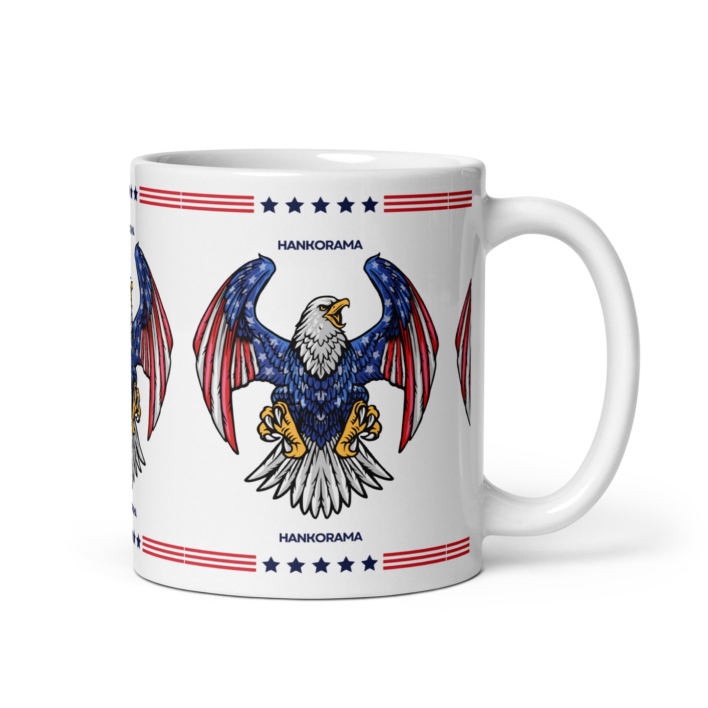 American Eagle White glossy mug