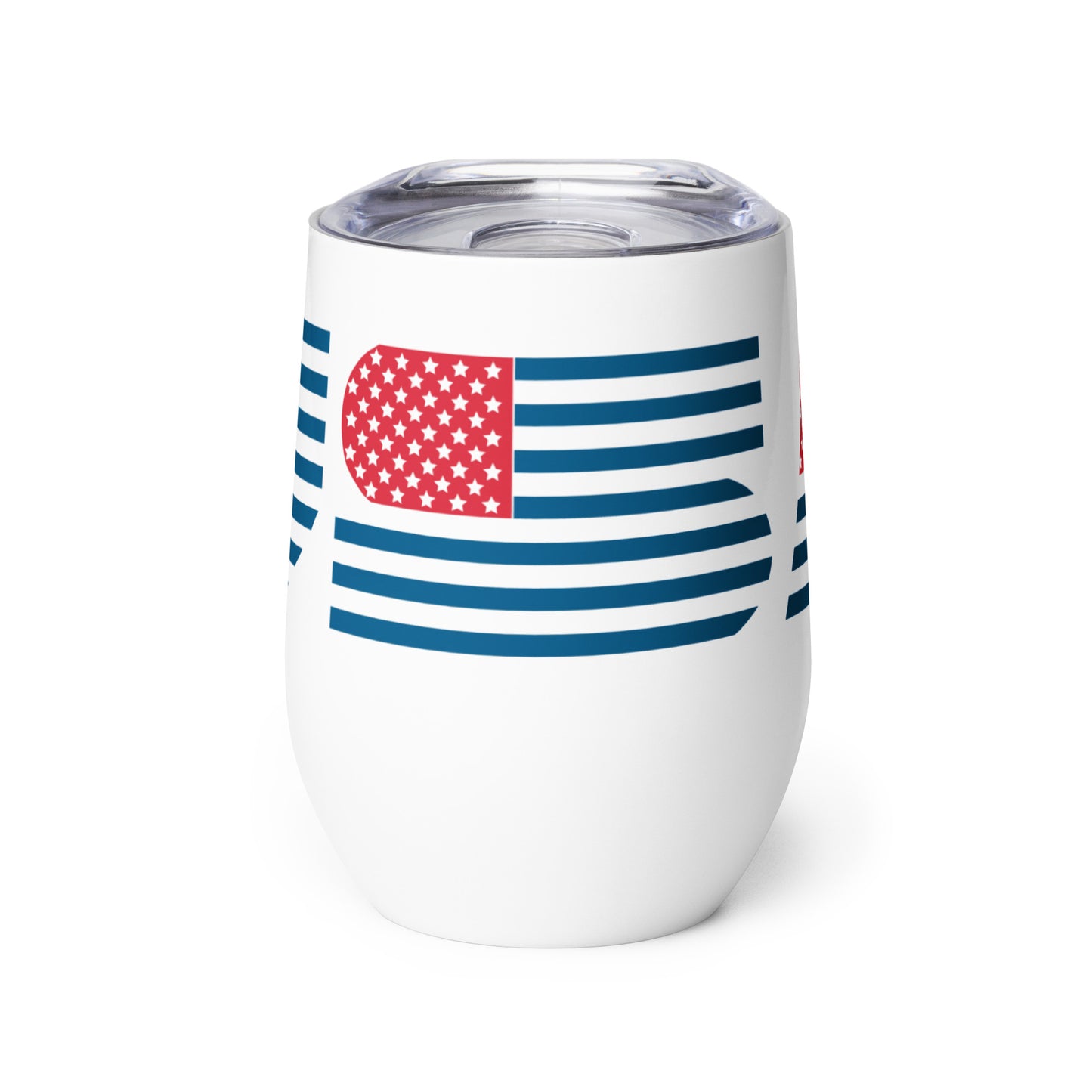 USA Flag Wine Tumbler