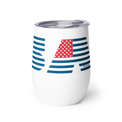 USA Flag Wine Tumbler